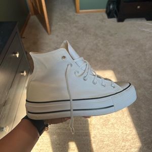 White Platform Converse